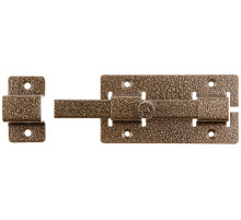 ЗД-06, для дверей, 60 х 115 мм, усиленная, квадратный засов, цвет бронза, накладная задвижка (37788-6)