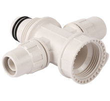 ЗУБР ШиреФит, внутренняя резьба - штуцер с гайкой - штуцер с гайкой - штуцер с гайкой, 20 - 16 мм, сборный крестовой коллектор (51518-20-16-20)