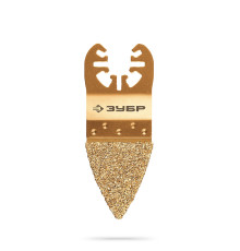 ЗУБР CARBIDE ВК8 Р40, 35x40 мм дельтовидное полотно с твердосплавной крошкой: краска, клей, ламинат, стекло/угле пластик, UniLock (15556)