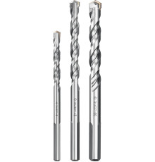 ЗУБР 3 шт: d 6-8-10 мм, трехгранный хвостовик, набор сверл по бетону усиленные, Профессионал (2916-H3)