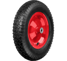 ЗУБР КП-1, 4″ х 380 мм, для тачки (арт. 39960), стальной диск, подшипник - 16 мм, пневматическое колесо (39955-1)