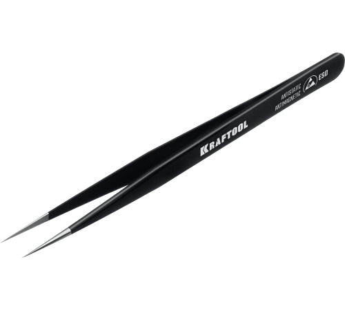 KRAFTOOL прямой 135 мм, Антистатический антимагнитный прецизионный пинцет (222125) купить  в Сочи