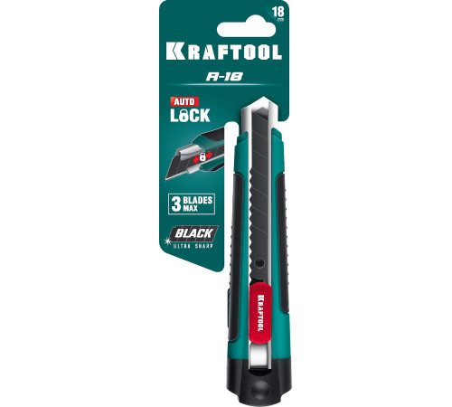 KRAFTOOL 18 мм, нож с сегментированным лезвием (09199) купить  в Сочи