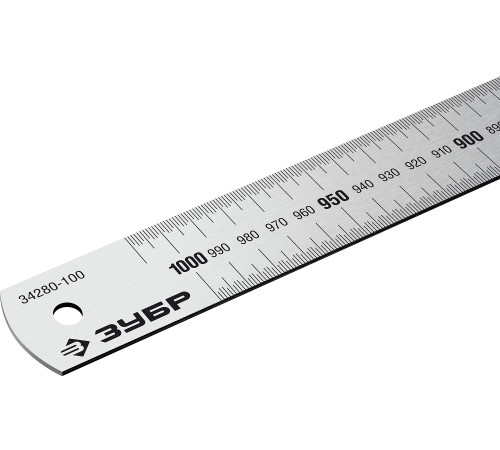 ЗУБР Про-100, длина 1.0 м, усиленная нержавеющая линейка, Профессионал (34280-100) купить  в Сочи