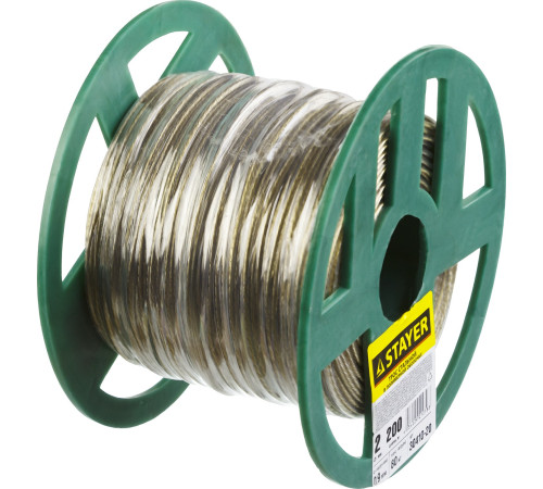 STAYER 2 мм, L 200 м, стальной трос в полимерной оболочке (30410-20) купить  в Сочи
