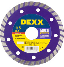DEXX Multi Universal, 115 мм, (22.2 мм, 7 х 1.9 мм), сегментированный алмазный диск (36702-115)