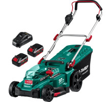 ЗУБР С1-18, 36 В, 37 см, 2х18 В АКБ (4 А·ч), бесщеточная газонокосилка (ГКЛ-3736-42)