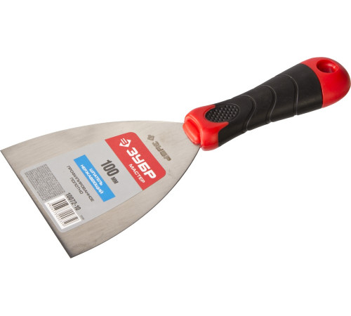 ЗУБР 100 мм, профилированное полотно, двухкомпонентная ручка, нержавеющий, шпатель (10072-10) купить  в Сочи