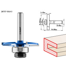 ЗУБР 50.8 x 3 мм, хвостовик 8 мм, фреза горизонтально-пазовая, Профессионал (28757-50.8-3)