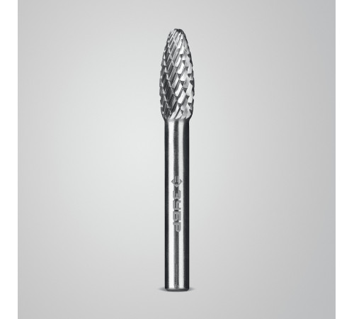 ЗУБР 8х20 мм, тип H (пламя, радиус 1.5 мм), хв-к 6 мм, твердосплавная борфреза, ПРОФЕССИОНАЛ (28807-8-20) купить  в Сочи