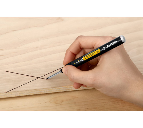 ЗУБР Колибри-30 черный, наконечник L 30 мм, ᴓ 2.8 мм, перманентный маркер для отверстий (06338-2) купить  в Сочи