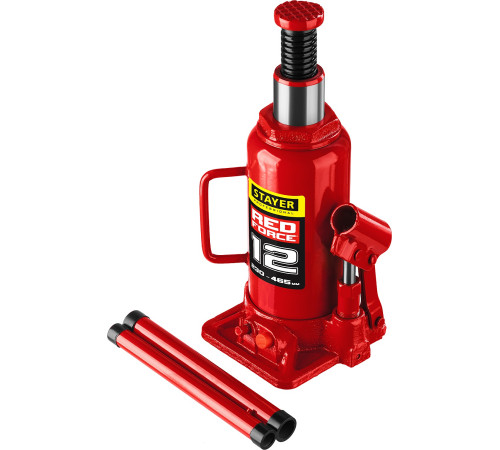 STAYER RED FORCE, 12 т, 230 - 465 мм, бутылочный гидравлический домкрат, Professional (43160-12) купить  в Сочи