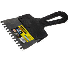 STAYER PROFlat, 150 мм, зуб 6 х 6 мм, пластиковая ручка, зубчатый, нержавеющий фасадный шпатель, Professional (1009-15-06)