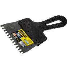 STAYER PROFlat, 150 мм, зуб 6 х 6 мм, пластиковая ручка, зубчатый, нержавеющий фасадный шпатель, Professional (1009-15-06)