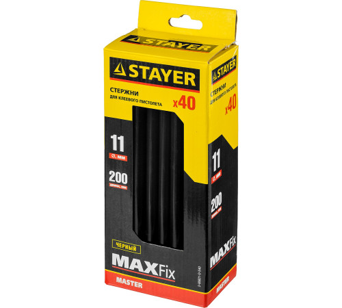 STAYER Black, чёрные, 11 х 200 мм, 40 шт, клеевые стержни, Professional (2-06821-D-S40) купить в Сочи STAYER Black, чёрные, 11 х 200 мм, 40 шт, клеевые стержни, Professional (2-06821-D-S40) купить в Сочи