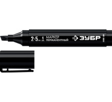 ЗУБР МП-300К чёрный, 2-5 мм, клиновидный перманентный маркер (06323-2)