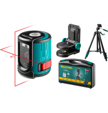 KRAFTOOL CL 20 #4 нивелир лазерный, 20 м, IP54, точн. +/-0,2 мм/м, держатель, штатив, в кейcе