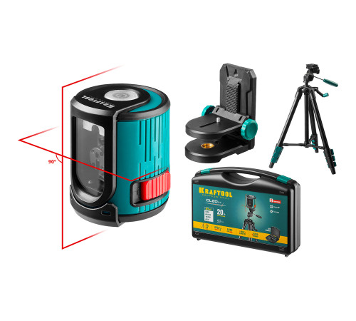 KRAFTOOL CL 20 #4 нивелир лазерный, 20 м, IP54, точн. +/-0,2 мм/м, держатель, штатив, в кейcе купить  в Сочи
