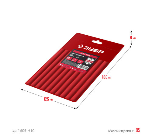 ЗУБР 10 шт, 140 мм, набор надфилей в чехле (1605-H10) купить  в Сочи