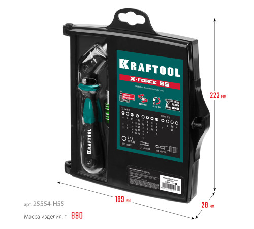 KRAFTOOL Expert-55, 55 предм., реверсивная отвертка с насадками (25554-H55) купить в Сочи KRAFTOOL Expert-55, 55 предм., реверсивная отвертка с насадками (25554-H55) купить в Сочи