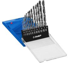 ЗУБР ПРОФ-В, 13 шт, (1.5-6.5 мм), сталь Р6М5, класс В, набор сверл по металлу, Профессионал (29621-H13)