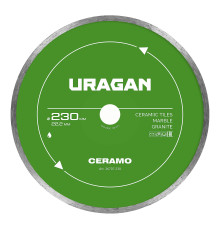 URAGAN CERAMO 230 мм, диск алмазный отрезной сплошной (36707-230)