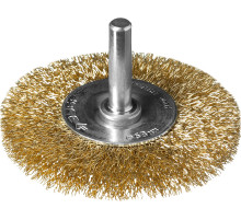 ЗУБР 63 мм, витая стальная латунированная проволока 0.3 мм, щетка дисковая для дрели, Профессионал (3520-063)