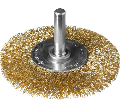 ЗУБР 63 мм, витая стальная латунированная проволока 0.3 мм, щетка дисковая для дрели, Профессионал (3520-063) купить  в Сочи