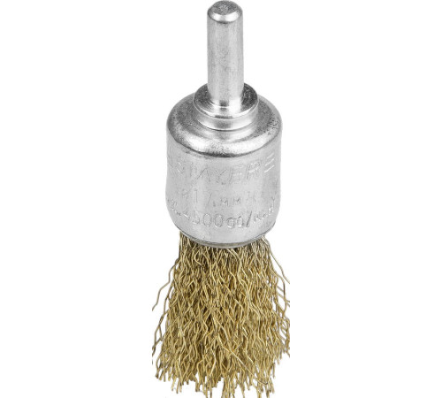 STAYER 17 мм, витая стальная латунированная проволока 0.3 мм, щетка кистевая для дрели (35113-17) купить  в Сочи