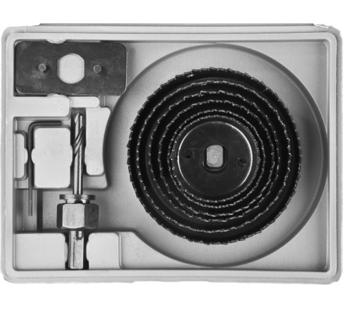 STAYER Maxcut, 6 шт, 51-102 мм, набор кольцевых коронок по дереву (29600-H8) купить  в Сочи