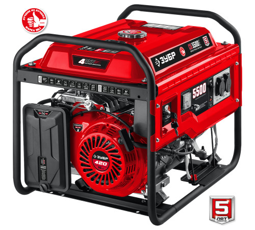ЗУБР 5500 Вт, бензиновый генератор с электростартером (СБ-5500Е) купить  в Сочи ЗУБР 5500 Вт, бензиновый генератор с электростартером (СБ-5500Е) купить  в Сочи