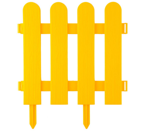 GRINDA Штакетник, 29 х 224 см, желтый, 7 секций, декоративный забор (422209-Y) купить  в Сочи