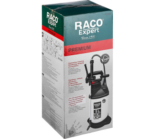 RACO Pro 500, для работы с агрессивными химикатами, 5 л, опрыскиватель (4240-54/500) купить  в Сочи