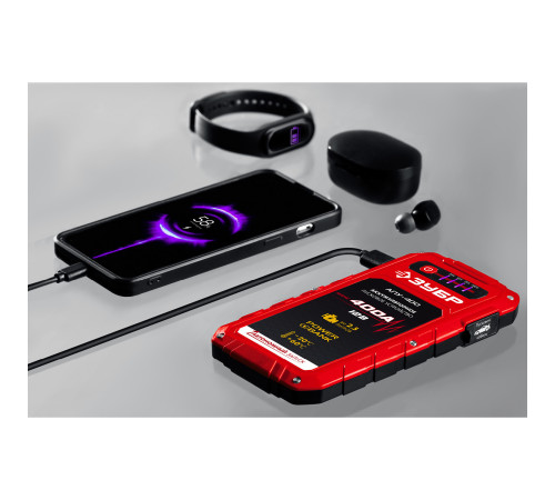 ЗУБР АПУ-400, 12 В, макс. 400 А, аккумуляторное пусковое устройство (59322) купить  в Сочи