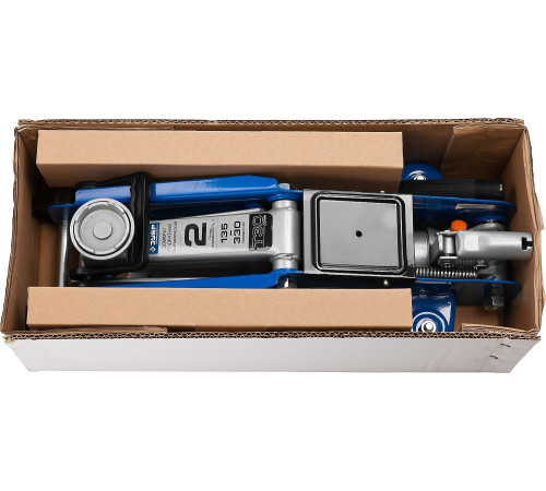 ЗУБР Т-30, 2 т, 135 - 330 мм, подкатной гидравлический домкрат, Профессионал (43053-2) купить  в Сочи