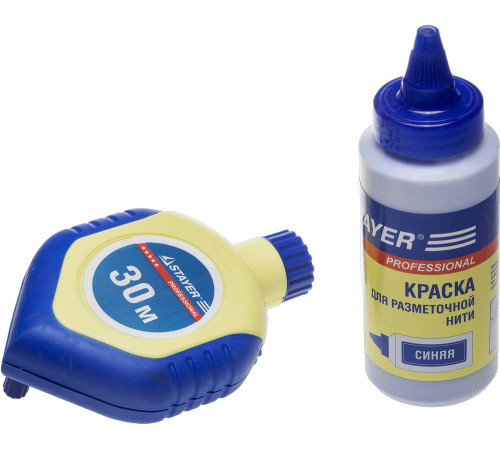STAYER 30 м, 110 г, разметочный шнур-отвес с синей краской в двухкомпонентном корпусе, Professional (2-06383-H2) купить  в Сочи