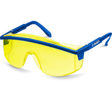ЗУБР ПРОТОН, открытого типа, жёлтые, стекло увеличенного размера, защитные очки, Профессионал (110482)