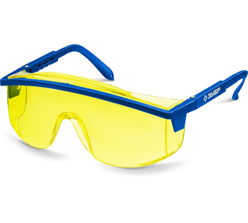 ЗУБР ПРОТОН, открытого типа, жёлтые, стекло увеличенного размера, защитные очки, Профессионал (110482) купить  в Сочи