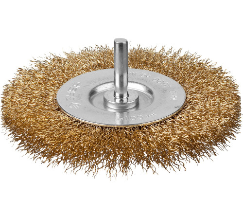 ЗУБР 100 мм, витая стальная латунированная проволока 0.3 мм, щетка дисковая для дрели, Профессионал (3520-100) купить  в Сочи
