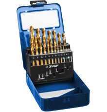 ЗУБР Кобальт, 19 шт, (1-10 мм), сталь Р6М5К5, класс А, мет.бокс, набор сверл по металлу, Профессионал (29626-H19)