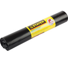 Stayer HEAVY DUTY, 120 л, 10 шт, черные, особопрочные, строительные мусорные мешки (39157-120)