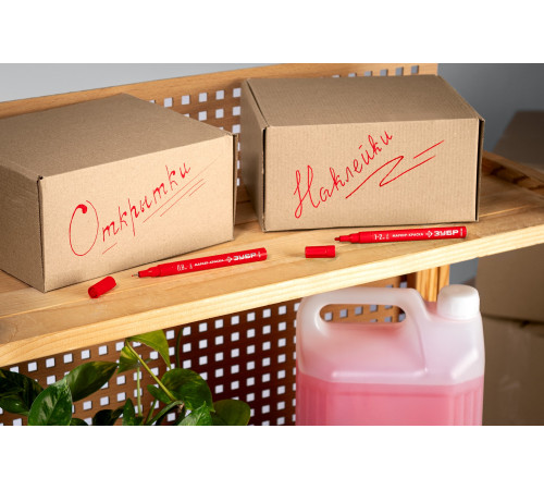 ЗУБР МК-200 красный, 1 мм маркер-краска (06326-3) купить  в Сочи