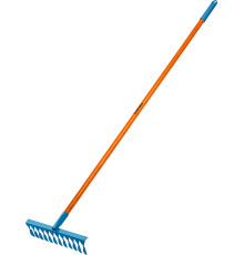 GRINDA PR-12T FIBER, 380 х 100 х 1530 мм, 12 витых зубцов, углеродистая сталь, фибергласовый черенок, садовые грабли, PROLine (39654)