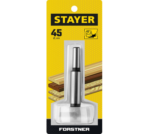 STAYER Forstner, 45 мм, ДСП, cверло Форстнера по дереву (29985-45) купить  в Сочи