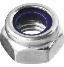 ЗУБР DIN 985, кл. пр. 6, M10, цинк, 4 шт, самостопорящаяся гайка с нейлоновым кольцом (303586-10)