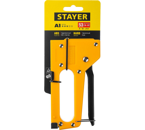 STAYER A-53, тип 53 (A/10/JT21) 23GA (4 - 8 мм), пластиковый степлер (3140) купить в Сочи STAYER A-53, тип 53 (A/10/JT21) 23GA (4 - 8 мм), пластиковый степлер (3140) купить в Сочи