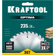 KRAFTOOL Optima, 235 х 30 мм, 36Т, пильный диск по дереву (36951-235-30) купить в Сочи