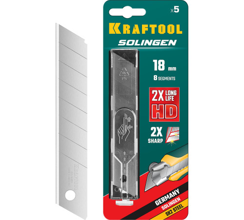 KRAFTOOL 18 мм, 5 шт, сегментированные лезвия (09605-18-S5) купить в Сочи KRAFTOOL 18 мм, 5 шт, сегментированные лезвия (09605-18-S5) купить в Сочи