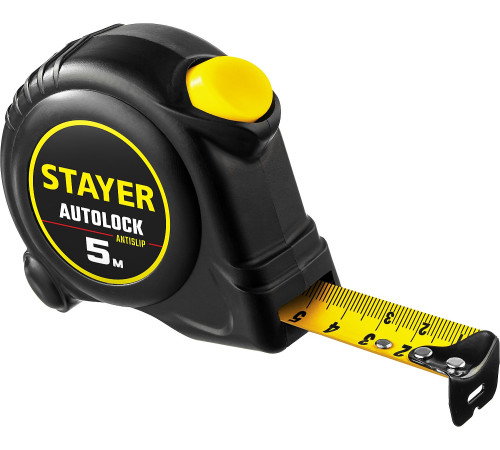 STAYER AutoLock, 5 м х 25 мм, рулетка с автостопом (2-34126-05-25) купить  в Сочи
