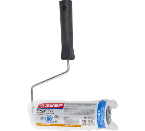 ЗУБР ПОРОЛОН, 44 х 180 мм, бюгель 6 мм, ворс 11 мм, для водорастворимых акриловых лаков и эмалей, малярный валик (03605-20) купить  в Сочи